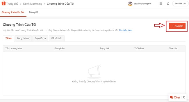 Tạo chương trình khuyến mãi